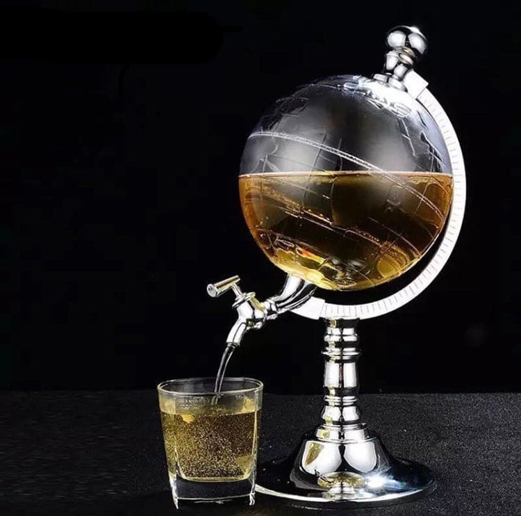 1500ml Globe Shape Dispenser With Funnel And Stopper, Decanter Dispenser For Drinks, World Map Liquor Dispenser 1500ml Globe Shape Dispenser With Funnel And Stopper, Decanter Dispenser For Drinks, World Map Liquor Dispenser